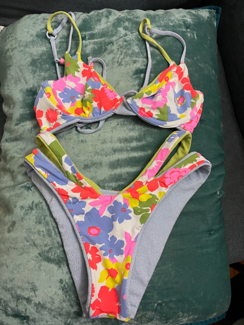 Maaji Multicolor Floral Two-Piece Bikini Serenity reversible 2 piece bikini - Picture 13 of 13